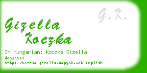 gizella koczka business card